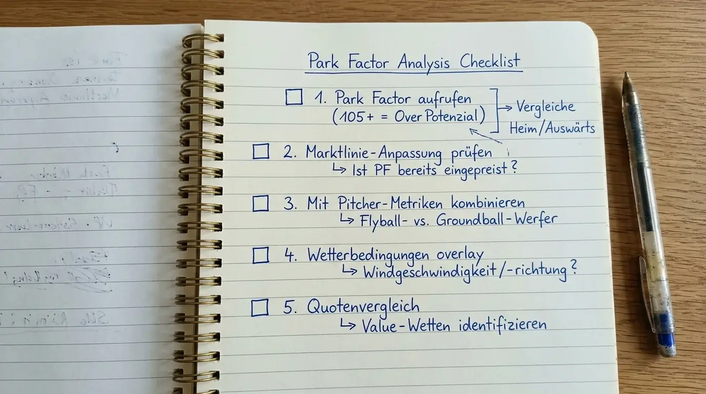 Praktische Schritte zum Einbau des Ballpark-Faktors in die Baseball-Wettanalyse für Over/Under-Entscheide