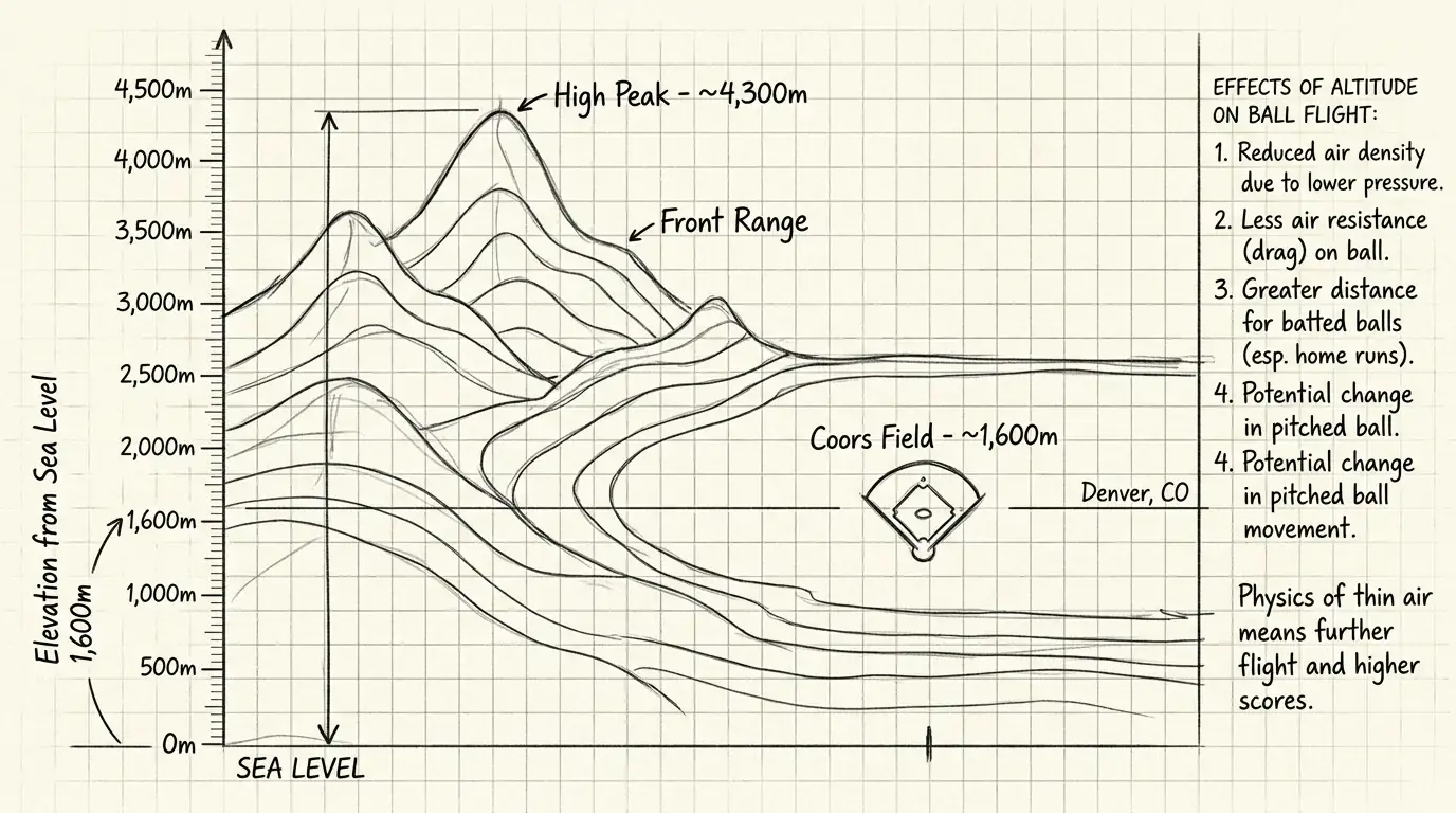 Coors Field in Denver als Extrembeispiel für altitudebedingte Run-Steigerung bei Over/Under-Wetten