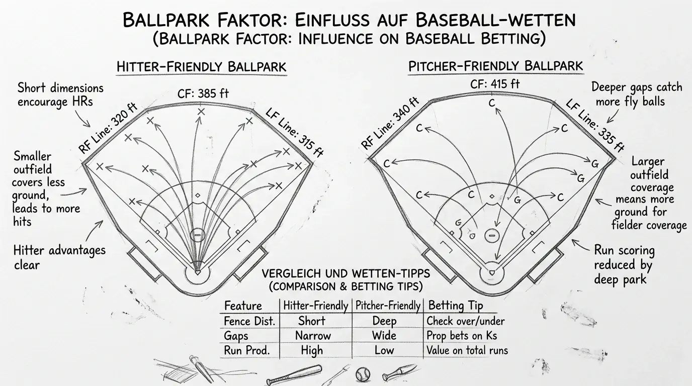 Einfluss des MLB-Stadions auf Run-Produktion und Over/Under-Wetten durch den Ballpark-Faktor