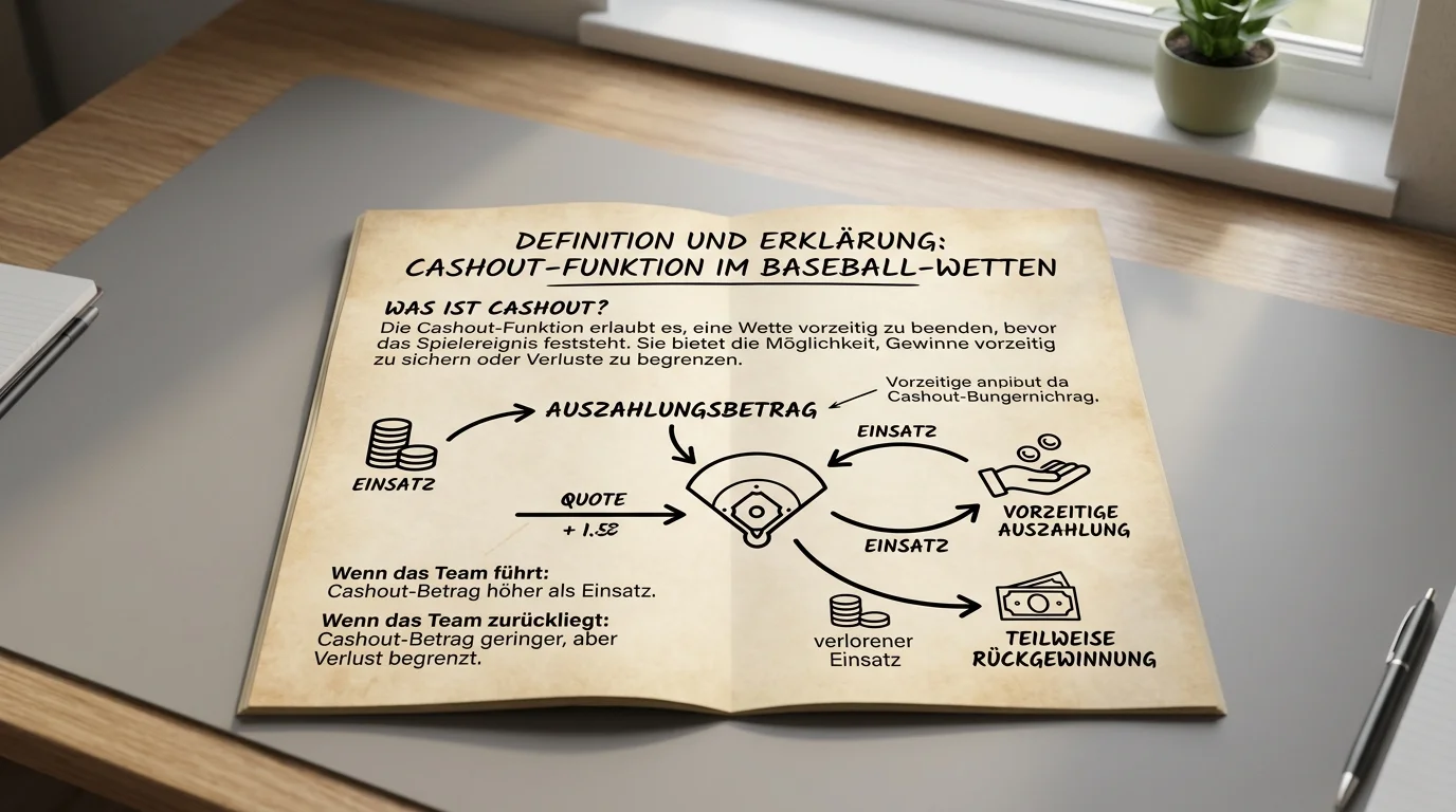 Definition der Cashout-Funktion bei Baseball-Sportwetten mit Erklärung des Auszahlungsmechanismus