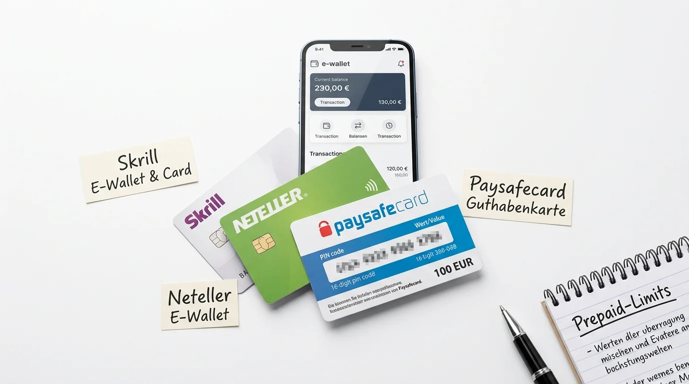 Skrill, Neteller und Paysafecard als E-Wallet-Optionen für Sportwetten-Einzahlungen