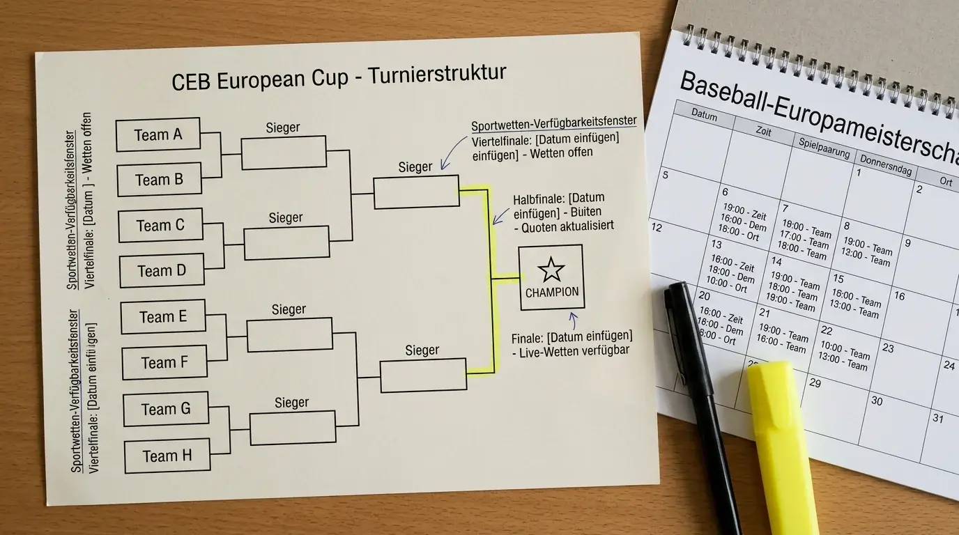 CEB European Cup und Baseball Europameisterschaft als Wettmarkt: Buchmachers und verfügbare Spiele