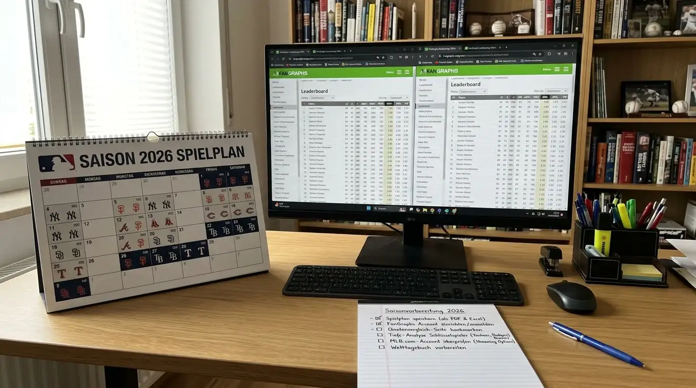 Saisonvorbereitung für MLB-Wetter: Spielplan-Import, FanGraphs-Setup und Quotenvergleich-Workflow für 2026