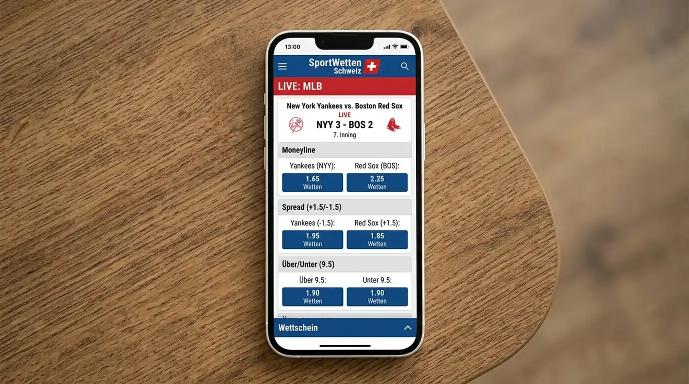 Vergleich der Baseball-Wett-Apps auf iOS-Geräten mit Marktübersicht und MLB-Live-Quoten