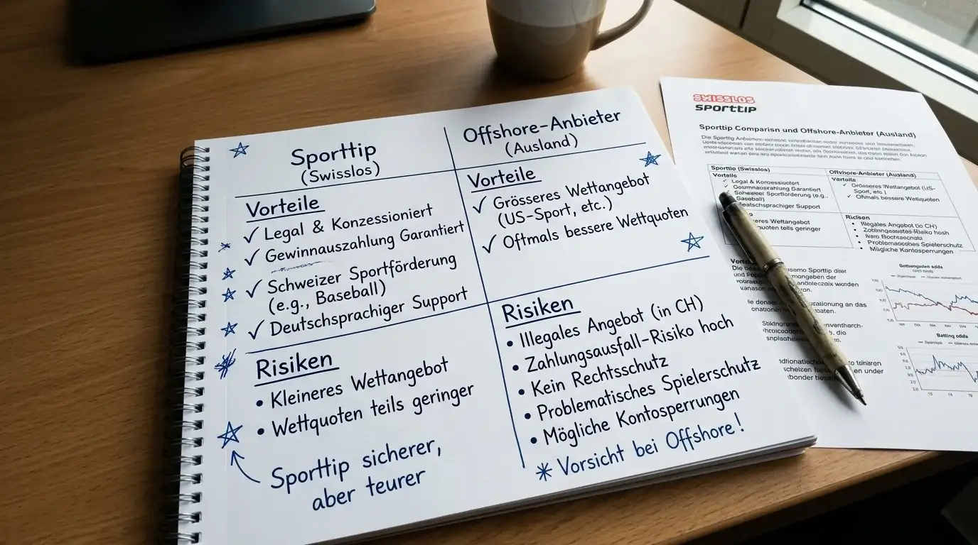 Sporttip vs. Offshore-Buchmacher beim Baseball: Vor- und Nachteile im direkten Vergleich