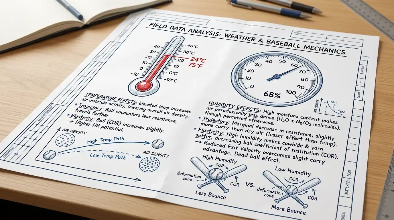 Einfluss von Temperatur und Luftfeuchtigkeit auf den Ballflug bei MLB-Spielen für Over/Under-Wetten