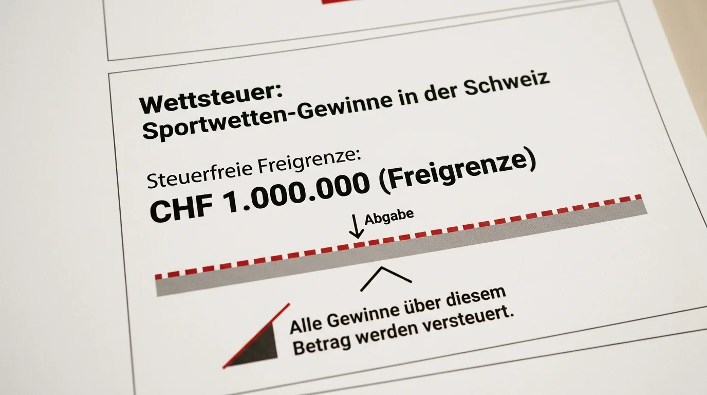 CHF-1-Million-Freigrenze für Sportwetten-Gewinne in der Schweiz: Was die Steuergrenze für Online-Wetter bedeutet
